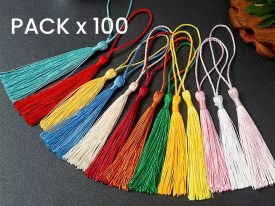 Pack 100 borlas hilo simple